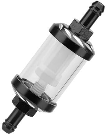 Vllold Filtro benzina per moto, filtro lavabile con volume 'olio trasparente, ricambio per moto, scooter
