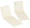 Outsunny Pack 2 Cojines para Tumbonas Plegables Colchonetas para Tumbonas de Jardín Exterior 203x66x3 cm con Reposacabezas y Correas de Sujeción Crema