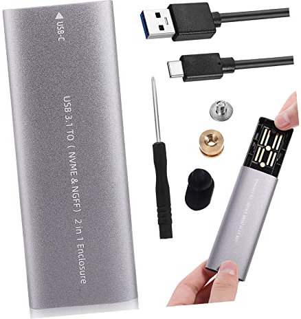 jojofuny Portable Solid State Drive Box External Usb Type c Lightweight Storage for Office Use Hard Disk Date Cable