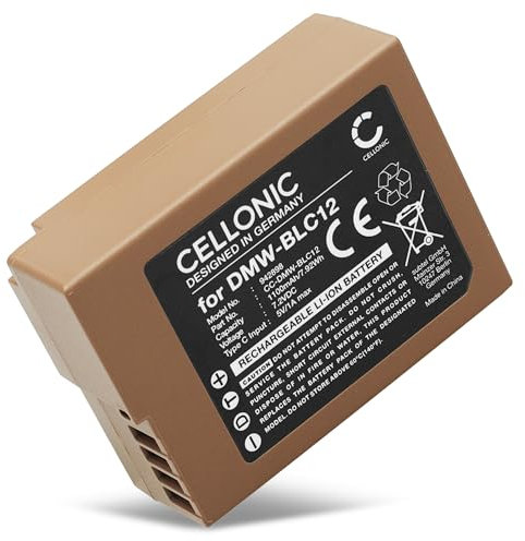 CELLONIC, Battery for Camera compatible with Panasonic Lumix DMC-FZ300, DC-FZ1000 II (7.2V, 1100mAh)
