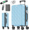 KESSER® Reisekoffer 120L Koffer ABS Hartschalenkoffer mit Zahlenschloss, Kofferwaage & Reisebrieftasche 360° Rollen | Rollkoffer für Business & Reise Trolley mit Teleskopstange & Tragegriff Sky Blue