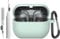Silicone Case Compatible with Samsung Galaxy Buds 3 Pro/Samsung Galaxy Buds 3 with Carabiner& Cleaner kit for Men Women (Light Cyan)