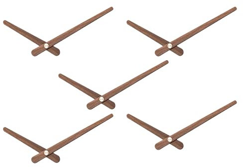 MEAKTSMI 5Set Walnuts Holzuhr Hände Uhr Kits Zum Handwerk Und Reparatur Für 12 14 Zoll Wanduhren