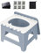 Gralara Toilette Portatile di Emergenza ergonomica con Supporto Fino a 100 kg, Toilette da Viaggio per Esterni, Pieghevole, per Campeggio, Picnic, Pesca, Auto, L Gray