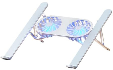 Base di raffreddamento del computer portatile regolabile Stand Dual Fan Pieghevole Laptop Cooling Pad Portatile Cooler Stand per Macbook Tablet Notebook