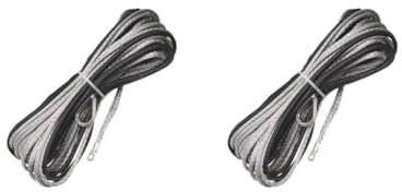 Synthetisches Seilwinde, 15 m, 4,8 mm, strapazierfähig, 2,5 T, Boot, Autos, SUV, ATV, 2 Stück
