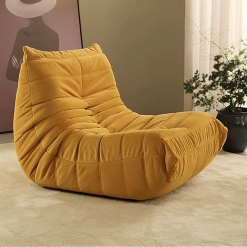 Togo Fireside Chair, Eck-Sitzsäcke, bequeme Lazy Floor Sofa Couch, Sitzhöhe 35 cm, Sitztiefe 67 cm, hochdichte Schaumstofffüllung, komprimierbarer Lounge Chair Meditation für Zuhause und Büro
