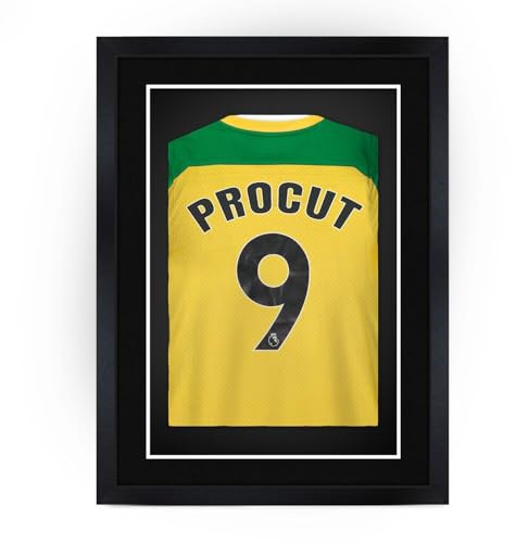 Procut Global 70x50cm Junior Football Shirt Frame Display - Black Mount | 3D Shadow Box with 50x34cm Aperture - DIY Framing Kit for Sports Shirts, Band T-Shirts, Rugby & Signed Jerseys - Matte Black