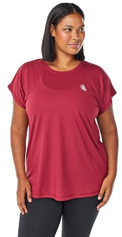 Zizzi Active by Damen Große Größen T-Shirt Kurze Ärmel Größe Gr XXL Tibetan Red