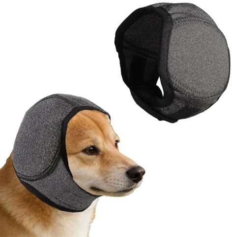 LUFFLOK 2 Pièces Cache Oreilles pour Chien, Protege Oreille Chien | Snood Chien cou Protection tour de Anti-anxiété pour Offrant Activités Extérieures, Par Temps Froid et Pendant le Bain (M)