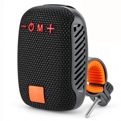 InnovTec Enceinte Portable d'extérieur avec Support de poignée sans Fil pour vélo Moto Petit Haut-Parleur Bluetooth étanche Mini stéréo