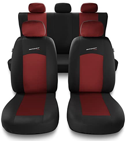 Mossa - Universal Sitzbezüge Auto kompatibel mit Seat Ibiza II, III, IV, V (1993- ) - Autositzbezüge Schonbezüge für Autositze - S-RD