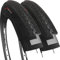 Fincci Par Cubierta 26x1.50 Pulgadas 40-559 Lisas Cubiertas para Carretera MTB Montaña Hibrida Bici Bicicleta con Neumaticos 26 x 1.5 (Paquete de 2)