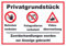 HB-Druck Privatgrundstück Betreten Fotografieren verboten Videoüberwachung Schild A4 (210x297mm)