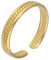 jewellerybox Bague d'Orteil Ajustable Crantée 3mm en Argent Plaqué Or Jaune