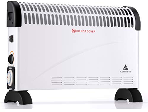 Convector Radiator Heater/Adjustable 3 Heat Settings (750/1250 / 2000 W) Electrical Convection Heating with Adjustable Thermostat & Timer