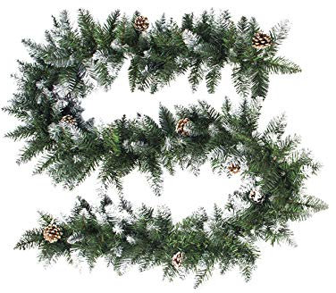 Bestgift Weihnachtsdekoration Tannenzapfen Girlande Christbaumkugel Christbaumschmuck DIY Kranz Grün 1 Stück