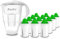 GLAS-Wasserfilter PearlCo (weiß) mit 12 Alkaline classic Filterkartuschen - Made in EU