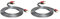 QED Reference XT40i Speaker Cable 3 Metre Pair, Two Cables Terminated Gold Plated QED Airloc Forte ABS 4mm Banana Plugs On All Ends 8 Plugs In Total