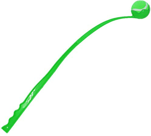 Ballwerfer mit Ball - Hundespielzeug - 70 cm - Ballschleuder Ball Launcher Grün