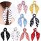 8 Stück Chiffon Haar Scrunchies Bowknot Floral Haarband Elastische Pferdeschwanzhalter Haarschmuck für Frauen Mädchen