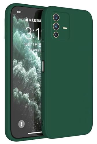 Topme Handyhülle Hülle Fur vivo V23 5G (6.44 Inches) Case Schutzhülle, Hautschutz Aus TPU Silikonhülle - Dunkelgrün