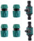 Hydrogarden Gartenschlauch-Verbindungsstück Schlauchkupplung mit Regulierventil Gartenschlauch Absperrhahn Wasserschlauch Verbinder für 1/2 Zoll Schlauch - 6 Stücke 2 x ¾-Zoll-Messing Wasserhahn