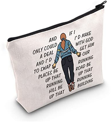 ST4 TV Show Inspired Gift Running Up That Hill Make-up-Tasche Max Mayfield Kosmetiktasche Max Zitate Geschenk ST4 Fan Geschenk Reißverschluss Reisetasche, Running Up That Hill