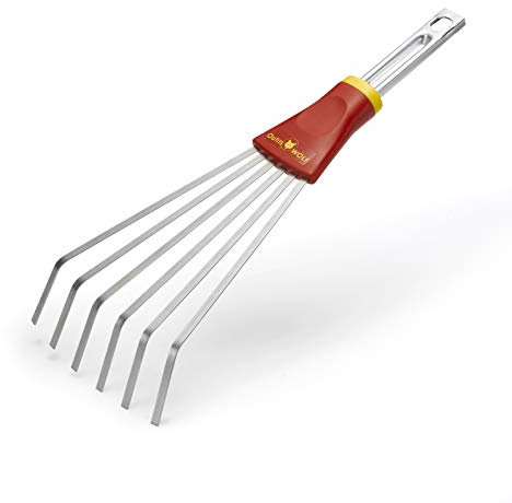 Outils Wolf, Multi-Star, Kleiner Handbesen mit flachen Zähnen, LDM Silber/Orange Version Amazon Exclusive