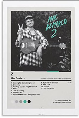Mac_demarco Poster Dekorative Malerei Leinwand Wandkunst Wohnzimmer Poster Schlafzimmer Malerei, Leinwand Kunst Poster Und Wandkunst Bilddruck Moderne Familienzimmer Dekor 12x18inch(30x45cm)