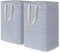 Lifewit Cesto Ropa Sucia 80L, Cesta Ropa Sucia Impermeable con Asas Extendidas, Laundry Basket, Cubo Ropa Sucia Plegable, Bolsa Ropa Sucia para Baño, Dormitorio, Lavadero, Azul, Paquete de 2