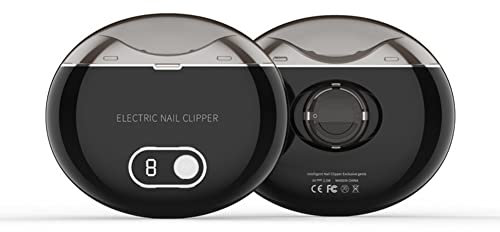 Lrtzizy 1Set Electric Automatic Nail Clippers Trimmer Nail Cutter Manicure Scissors with Light for Baby Adult Care Black