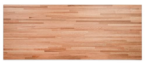 CONSDAN Metzgerblock, Arbeitsplatte aus massiver Eiche aus massivem Hartholz, Holzplatten für Küche, wendbar, beidseitig poliert, mit lebensmittelechtem Öl, 3,8 cm dick, 91,4 cm L x 63,5 cm B