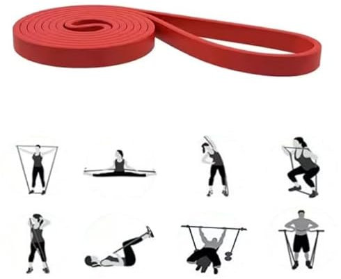 GIMIRO Fitnessbänder, Resistance Bands of 6 Strength Levels, Pull Up Traning Band, Trainingsbänder für Yoga, Pilates, Physiotherapie, Krafttraining für Männer und Frauen (Red)