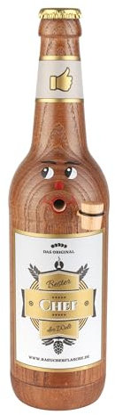 Räucherflasche Bier Longneck 0,5 l braun (Bester Chef)