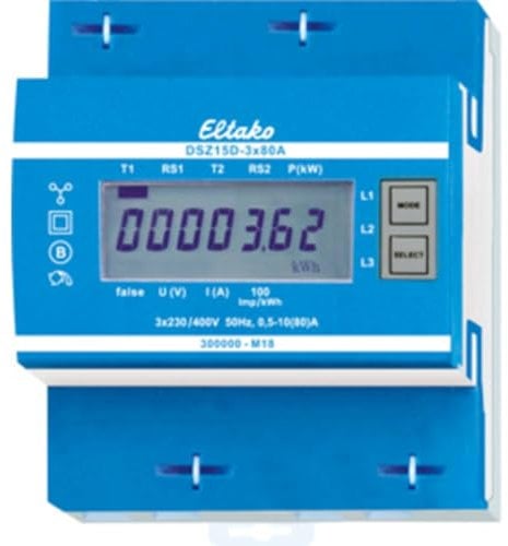 Eltako Zweiweg-Drehstromzähler, MID geeicht DSZ15DZ-3x80A MID