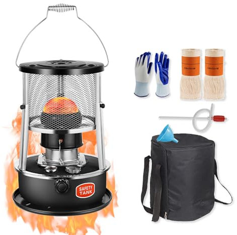 Yinghesheng Petroleumofen für Innenräume, 4.5L Petroleumheizung mit Löschautomatik und Kochfunktion, Zeltheizung Petroleumofen Camping Petroleumheizung