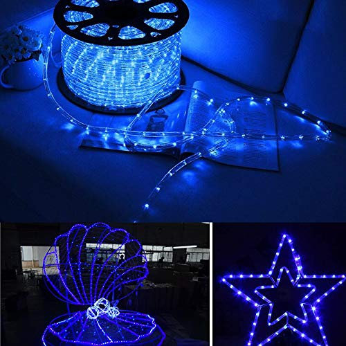 Ansobea LED Lichterschlauch Außen, 30m 720 Lichterkette außen Wasserfest LED Schlauch, Blau mit Speicherfunktion & 8 Modi Lichtschlauch,für Außen Innen Party Hochzeit Weihnachten Dekolicht