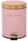 simpa 5L 5 Litre Matt Pink Slim Soft-Closing Pedal Dustbin with Bamboo Lid