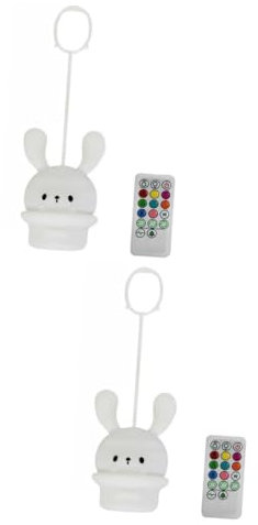 Zerodeko 2St Langohr-Kaninchen-Silikon-Lampe Nacht Lichter Nachtlicht für Mädchen Dekor mitbringsel kindergeburtstag Tierische Lampe Silikonlampe Hase Kinderlichter Baby