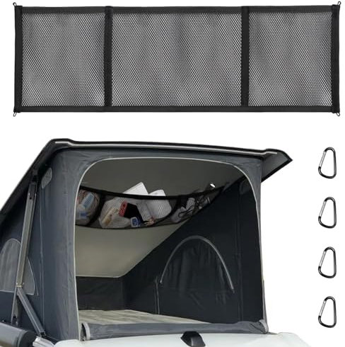 Aufbewahrungs Netz Ersatz für VW T5 T6 California, Elastisches Nylon Dachzeltnetz Gepäcknetz Kofferraumnetz mit 4 Haken