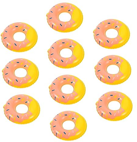 DIKACA 10 Stück Mini Schwimmring Mini Hauszubehör Miniatur Hausdekorationen Kleine Schwimmringe Mini Dekoration Mini Schwimmringe Winzige Schwimmring Dekorationen Für Partys