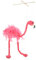 DRESSOOS Plüschschnur Flamingo Lustiges Marionettenspielzeug Einzigartige Marionettenpuppen Pelzige Tierpuppe Tiermarionetten Interessante Marionetten Interaktive