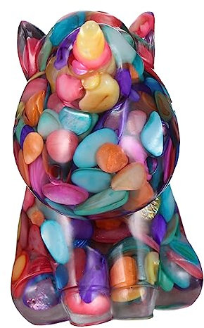 ABOOFAN Adornos De Grava De Cristal Figura De Unicornio Adorno Creativo De Unicornio Escritorio Estatua De Animal Unicornio De Cristal Coleccionable Grava De Cristal Artesanía Decoración