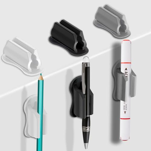 Klebender Stifthalter für die Wand, Schreibtisch-Organizer, 6 Stück, Silikon-Stifthalter für Klemmbrett, Marker-Halter, Schreibtischzubehör, Bürobedarf (2