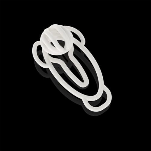 Fufu Clip Chastity Männlicher Penis Ring Gerät Cock Cage Keuschheitsgerät Sissy Penis Käfig Männlicher Trainer Keuschheits Käfig Penis Übung Sexspielzeug (White)