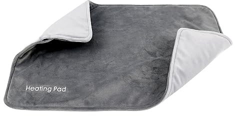 USB Heizkissen, Elektrische Wärmekissen für Rücken Nacken Schulter, 30 x 60cm USB Heizdecke Wärmedecke mit Schnelle Heiztechnik, Sicheres Wärmepads Waschbare Heating Pad (Grau, 30 x 60cm)