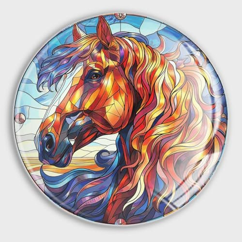 Dekorative Magnete für Kühlschrank und Pferd, Buntglas, runde Whiteboard-Magnete, Glas-Kühlschrankmagnete für Werbetafel, Büro, Tafel, Küche, Zuhause, Reise, Souvenir