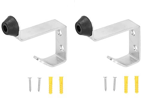 2 Set Türstopper, Türstopper aus Edelstahl, Türstopper Oben mit Kleiderhaken, Taschenaufhänger für Büro, Heimwerker
