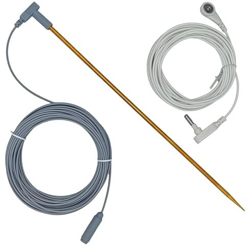 Doslilyy Copper Grounding Rod Kit, 40ft Wire, Portable, Great for Earthing Sheet & Mat